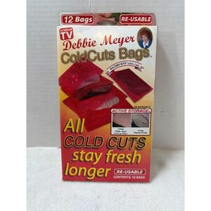 NOS Debbie Meyer ColdCuts Bags  12 Count Red Reusable Active Storage